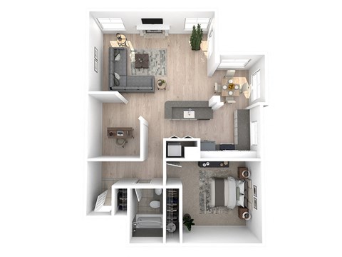 Villaggio on Yarrow Bay Apartments Sorrento Renovated Floor Plan